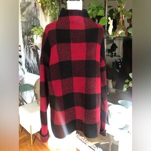 TAHARI BUFFALO CHECK COWL KNITTED SWEATER 💋